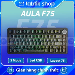 Bàn phím cơ Aula F75 Contour Black  (Hotswap / Led RGB / 3 Mode)