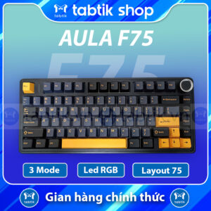 Bàn phím cơ Aula F75 Black Gold (Hotswap | Led RGB | 3 Mode)