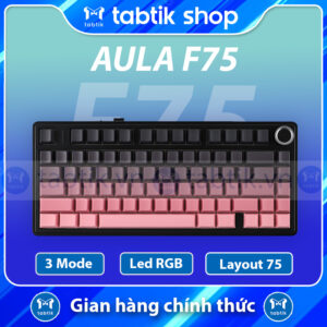Bàn phím cơ Aula F75 Pro Black Pink - 3 mode