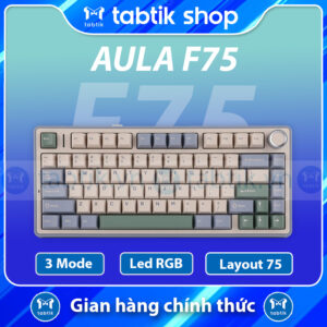 Bàn phím cơ Aula F75 Xanh Navy (Hotswap / Led RGB / 3 Mode)