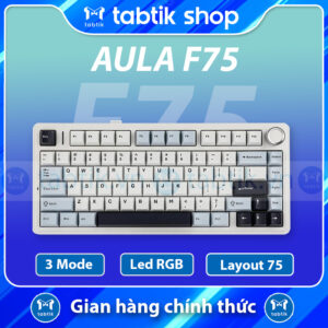 Bàn phím cơ Aula F75 Glacier Blue (Hotswap | Led RGB | 3 Mode)
