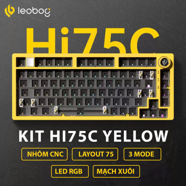 KIT Leobog HI75C Vàng (3 Mode/ Led RGB/ Hot Swap)