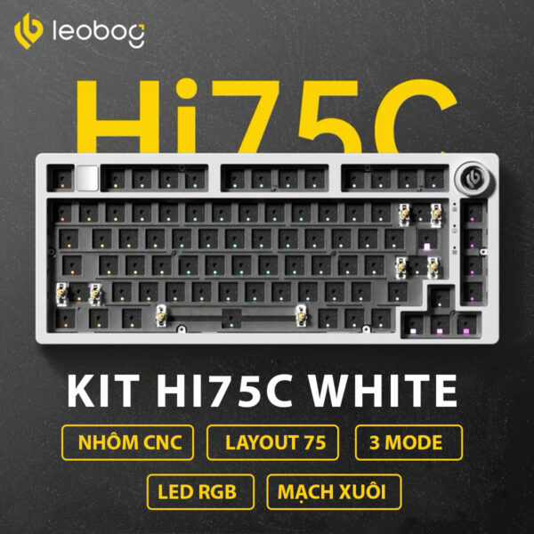 KIT Leobog HI75C White (3 Mode/ Led RGB/ Hot Swap)