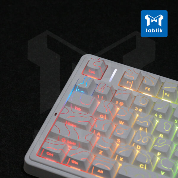 Bàn phím cơ Aula F75 Contour White (Hotswap / Led RGB / 3 Mode) - Ảnh 5