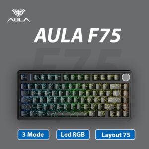 Bàn phím cơ Aula F75 Contour Black  (Hotswap / Led RGB / 3 Mode)