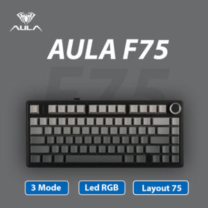 Bàn phím cơ Aula F75 Polar Black - 3 mode