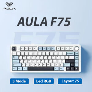 Bàn phím cơ Aula F75 Glacier Blue 3 Mode