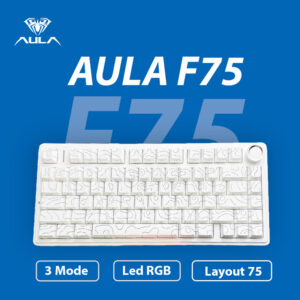 Bàn phím cơ Aula F75 Contour White (Hotswap / Led RGB / 3 Mode)