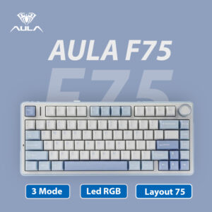 Bàn phím cơ Aula F75 Xanh Navy (Hotswap / Led RGB / 3 Mode)
