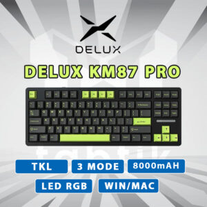 Delux KM87 Pro (3 Mode | Mạch Xuôi | Led RGB | 4000maH)