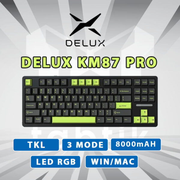 Delux KM87 Pro (3 Mode | Mạch Xuôi | Led RGB | 4000maH)