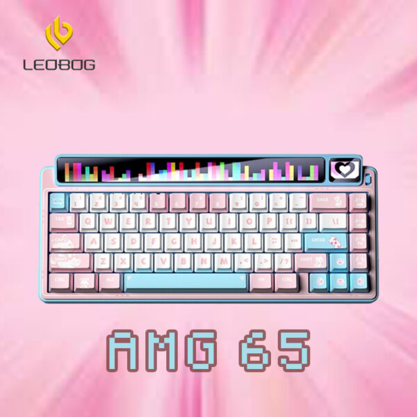 Leobog AMG65 Pink (3 Mode/ Led RGB/ Hot Swap/Dual Screen)