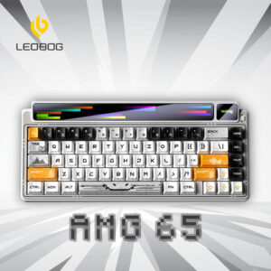 Leobog AMG65 Bạc (3 Mode/ Led RGB/ Hot Swap/Dual Screen)