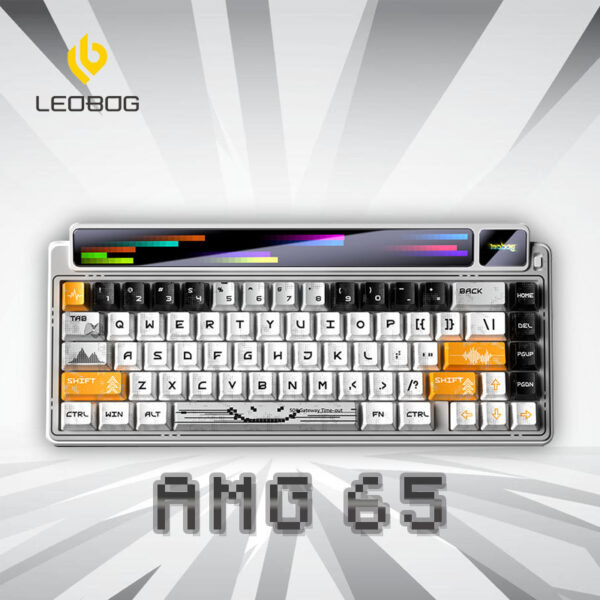 Leobog AMG65 Bạc (3 Mode/ Led RGB/ Hot Swap/Dual Screen)