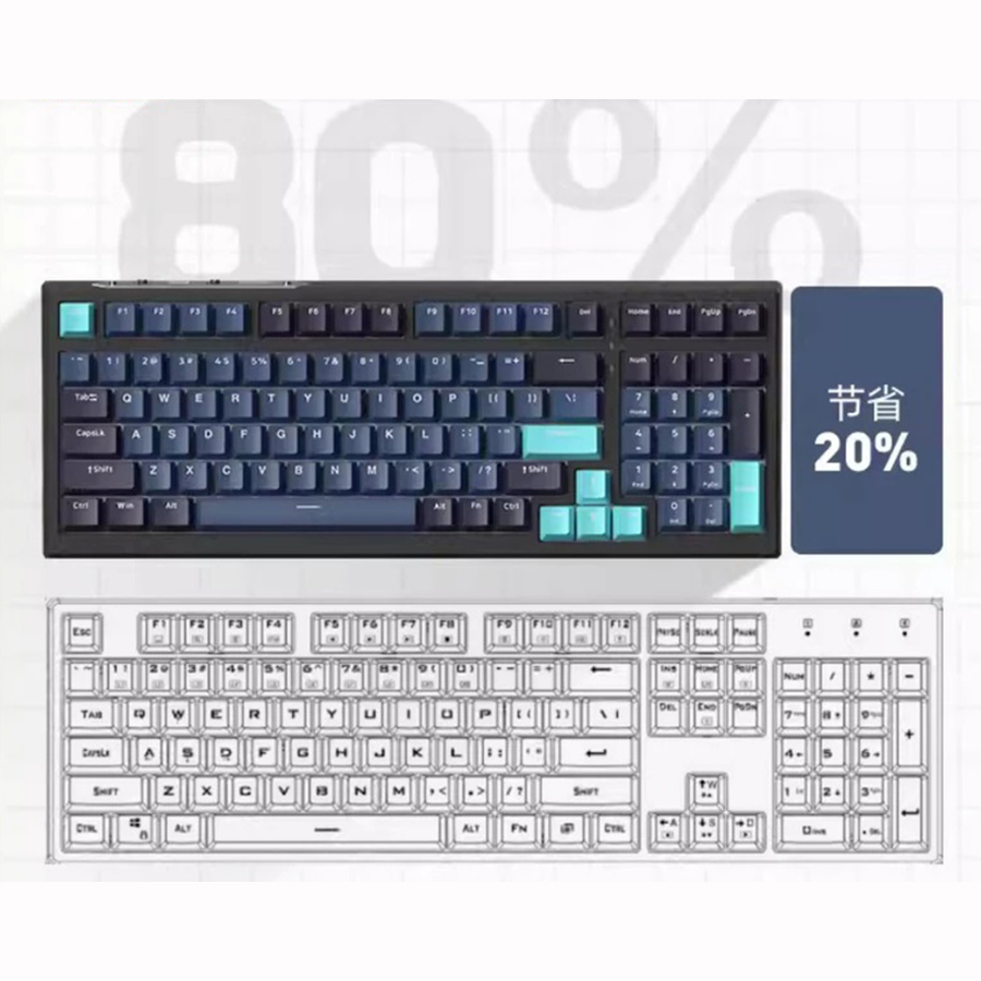 XINMENG X98 PRO V2 ( Cherry Profile |3 Mode | Mạch Xuôi | 4600mAh) - Ảnh 2