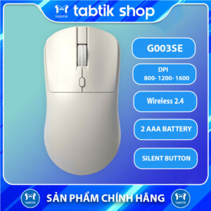 Chuột không dây giá rẻ im lặng G300SE Silent – Trắng Kem