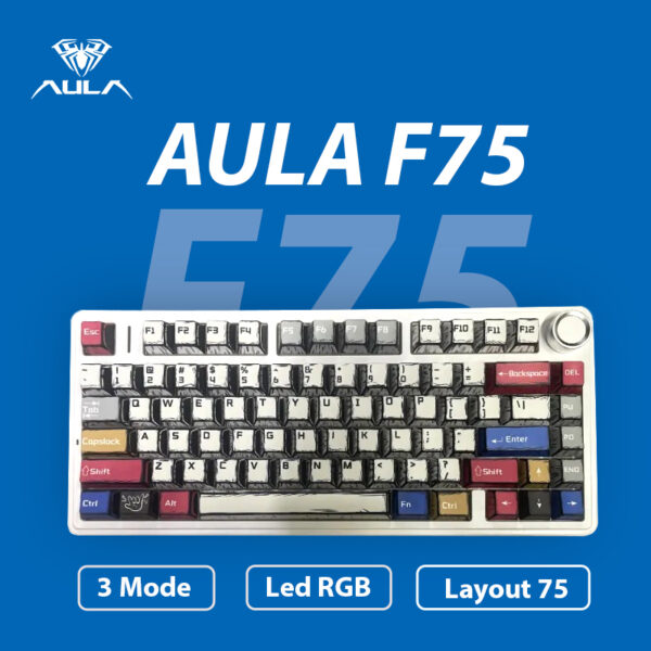 Bàn phím cơ Aula F75 Keycap Comic 3 Mode