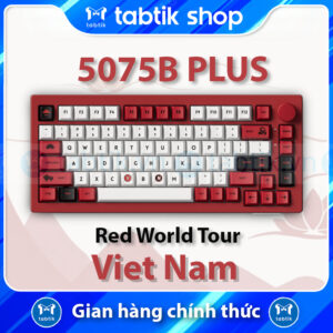 Bàn phím cơ  Akko 5075B Plus Red World Tour Viet Nam - (3 Mode | Hotswap | Switches Akko V3 Pro Piano|10.000 mAh)