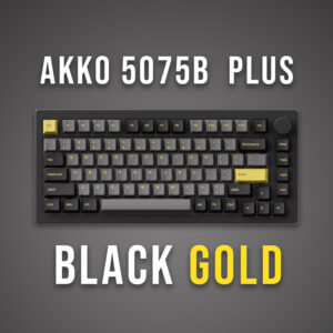 [Pre-Order] Bàn phím cơ AKKO 5075B Plus Black Gold (3 mode | Hotswap | Cream Yellow Pro | 3.000maH)