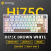 Leobog HI75C Pro White Brown (3 Mode/ Led RGB/ Hot Swap)
