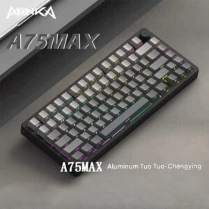 Bàn Phím Cơ Monka A75 Max Polar Black - Nhôm (3 Mode | Led RGB | Hot Swap)