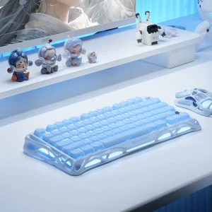 Bàn phím Gaming Gravastar Mercury K1 - Ice Blue (Nhôm CNC |3 Mode | Led RGB | Hotswap 5pin)