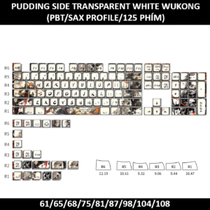 Keycap Pudding Wukong Trắng SAX PROFILE