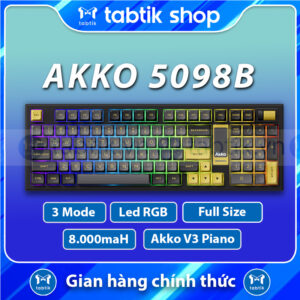 Bàn phím cơ không dây AKKO 5098B Black & Gold