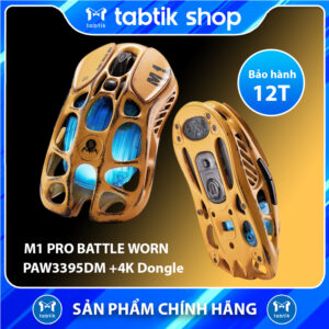 Chuột Không dây Gaming Grasvatar Mercury M1 PRO -  BATTLE WORN - PAW3395DM +4K Dongle